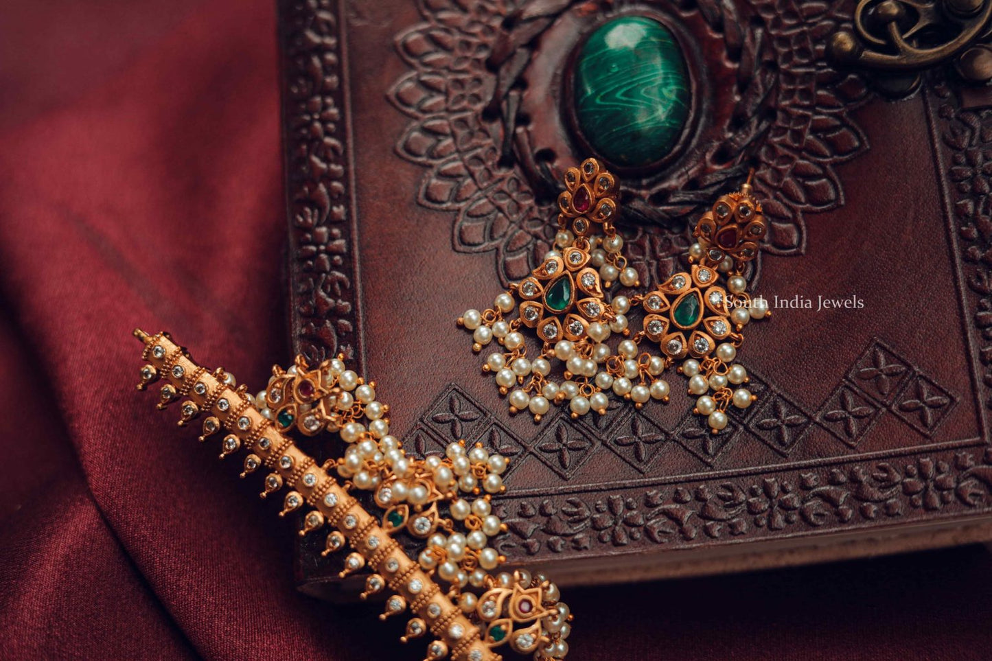 One Gram Gold Bridal Guttapusalu Design Haram