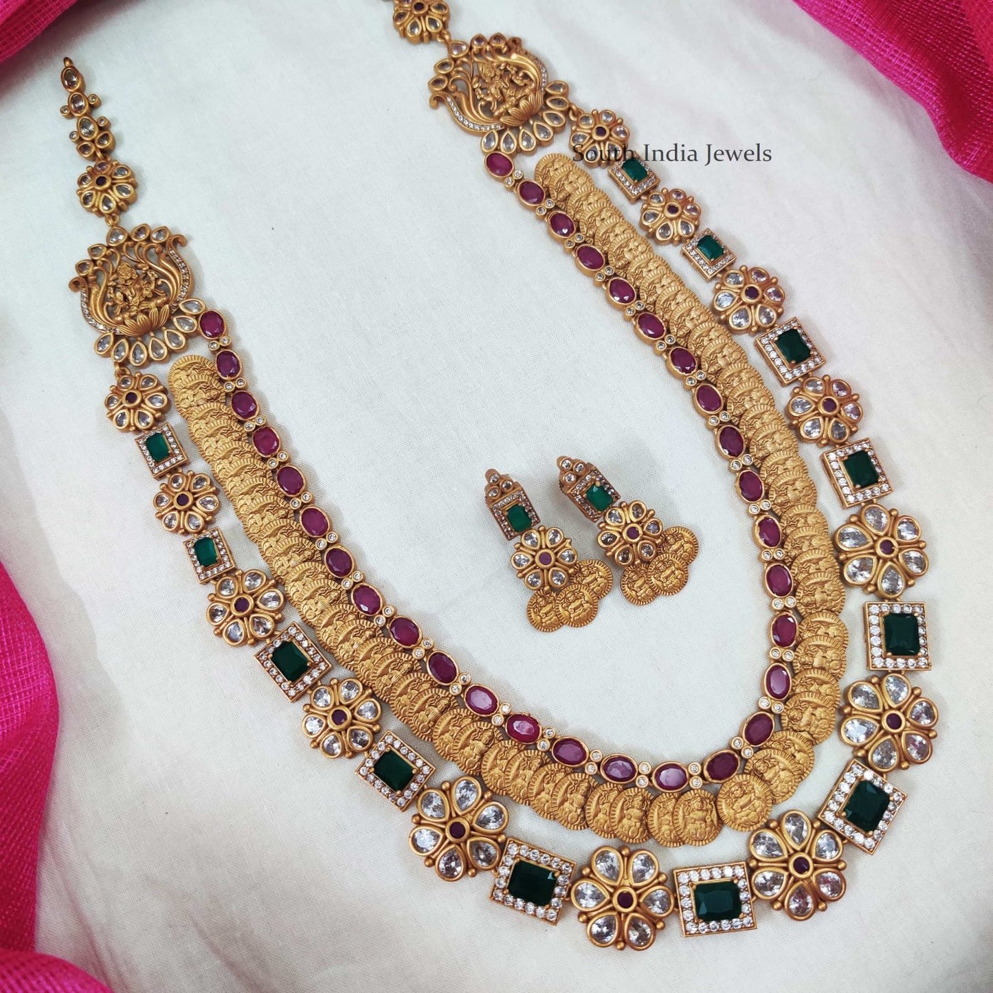 Elegant Double Layer Lakshmi Kasulaperu Haram