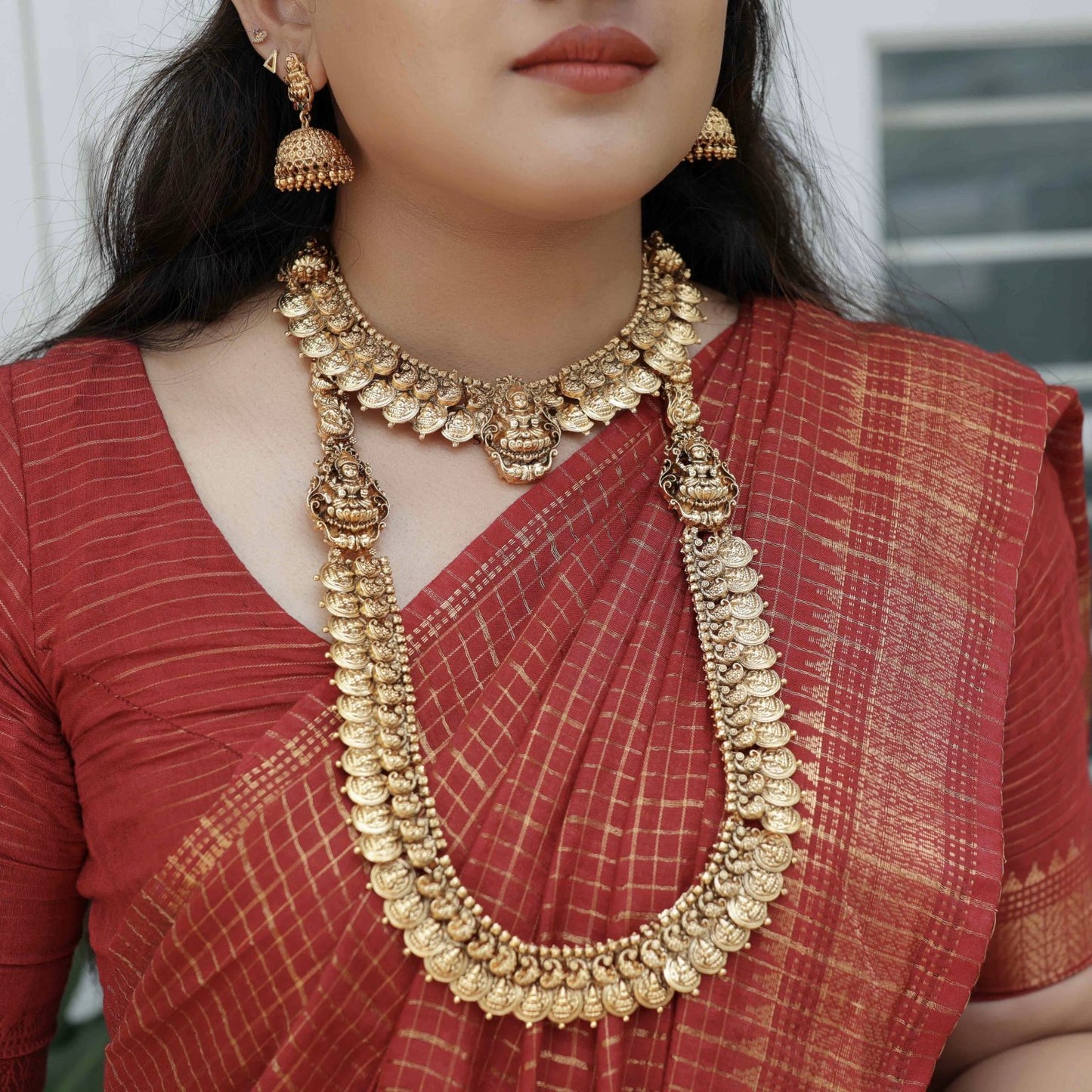 Temple Lakshmi Kasulu Bridal Combo Sets
