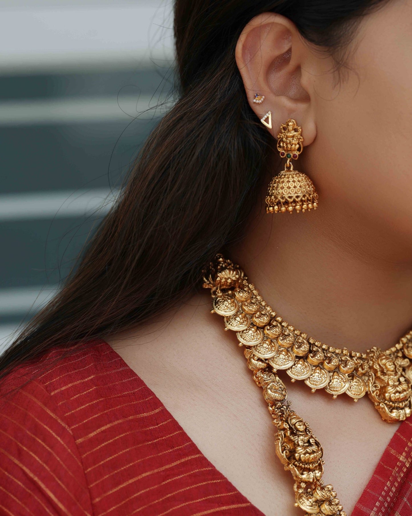 Temple Lakshmi Kasulu Bridal Combo Sets